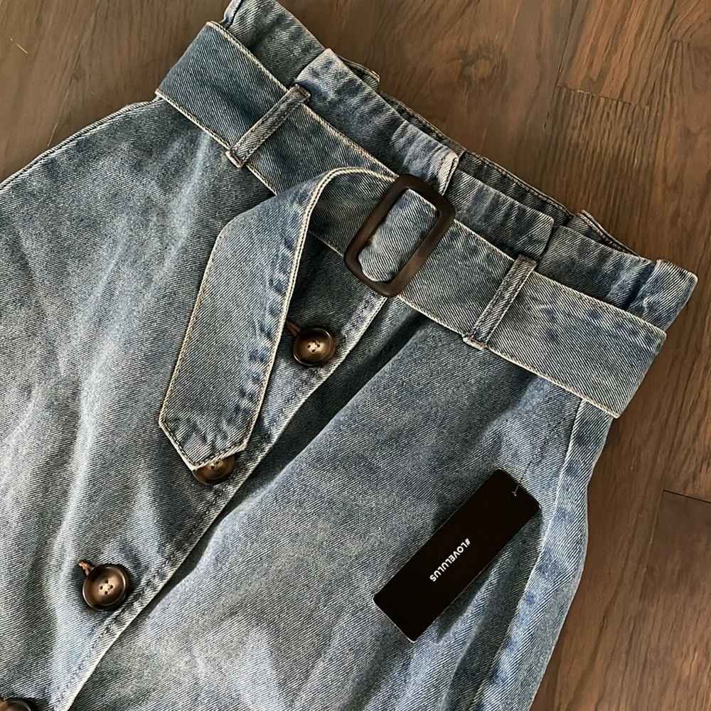 Lulu's Blue Denim Midi Skirt - Picture 2 of 7